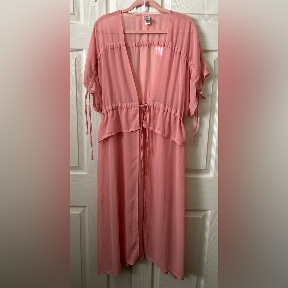 Time and Tru Pink Sheer Kimono xxl/xxxl